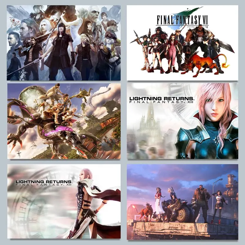 Gaming Accessories For Room - Final Fantasy VII Vaporwave Kanvas Posteri