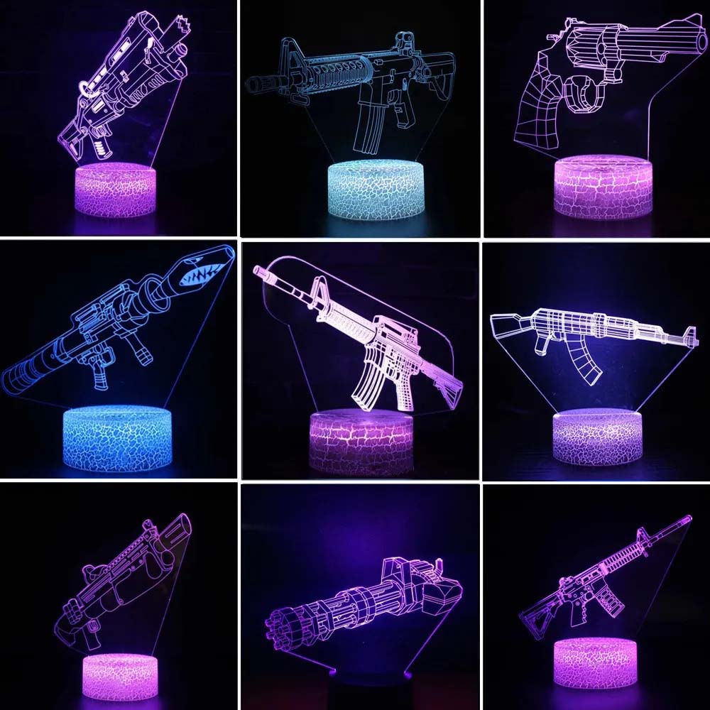 Oyun Tüfek 3d Led Gece Lambası - Accessories For Your Gaming Room incelemesi ve fiyatı